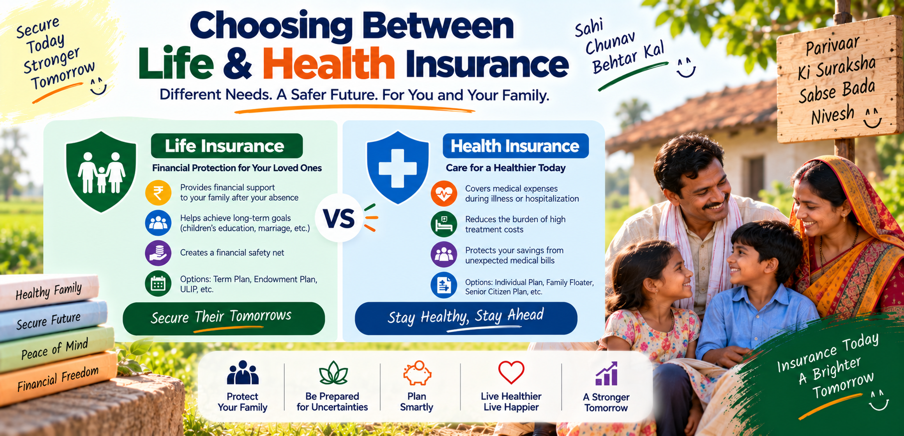 Choosing Between Life & Health Insurance